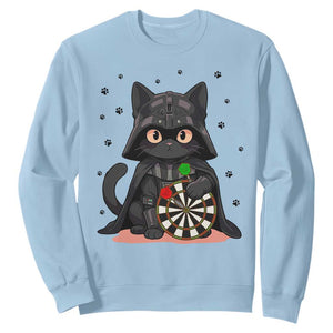 Dark Lord Cat Dartist Gift Sweatshirt Funny Sci Fi Dart Thrower Gift TS12 Light Blue Print Your Wear