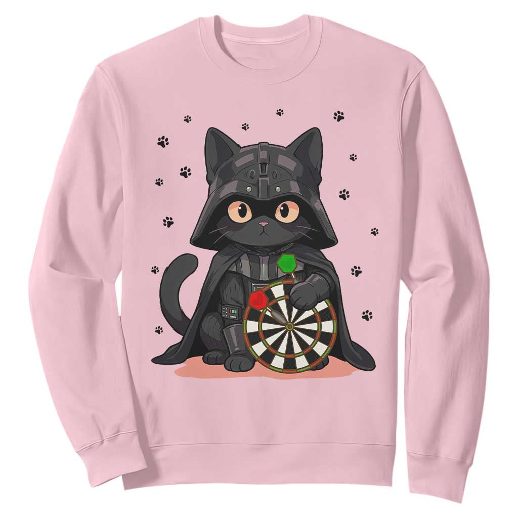Dark Lord Cat Dartist Gift Sweatshirt Funny Sci Fi Dart Thrower Gift TS12 Light Pink Print Your Wear