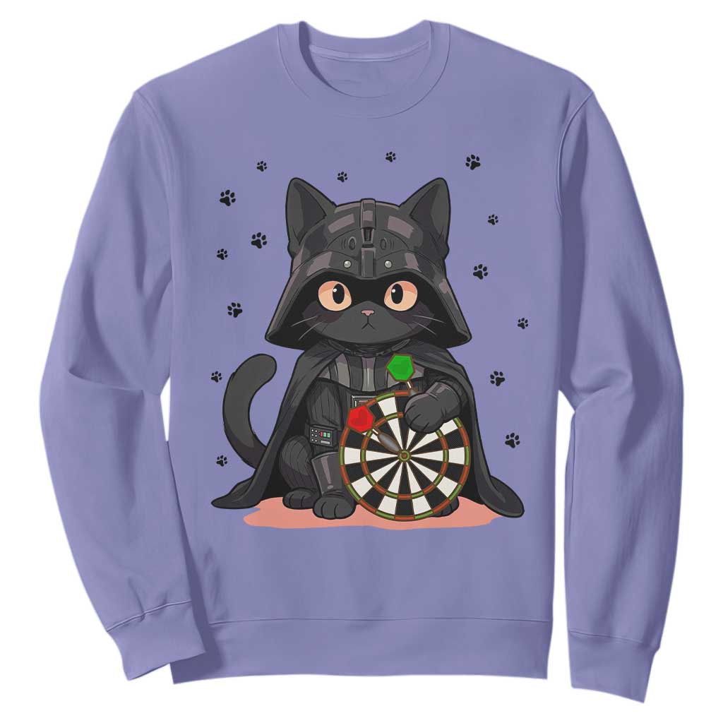 Dark Lord Cat Dartist Gift Sweatshirt Funny Sci Fi Dart Thrower Gift TS12 Violet Print Your Wear