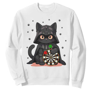 Dark Lord Cat Dartist Gift Sweatshirt Funny Sci Fi Dart Thrower Gift TS12 White Print Your Wear