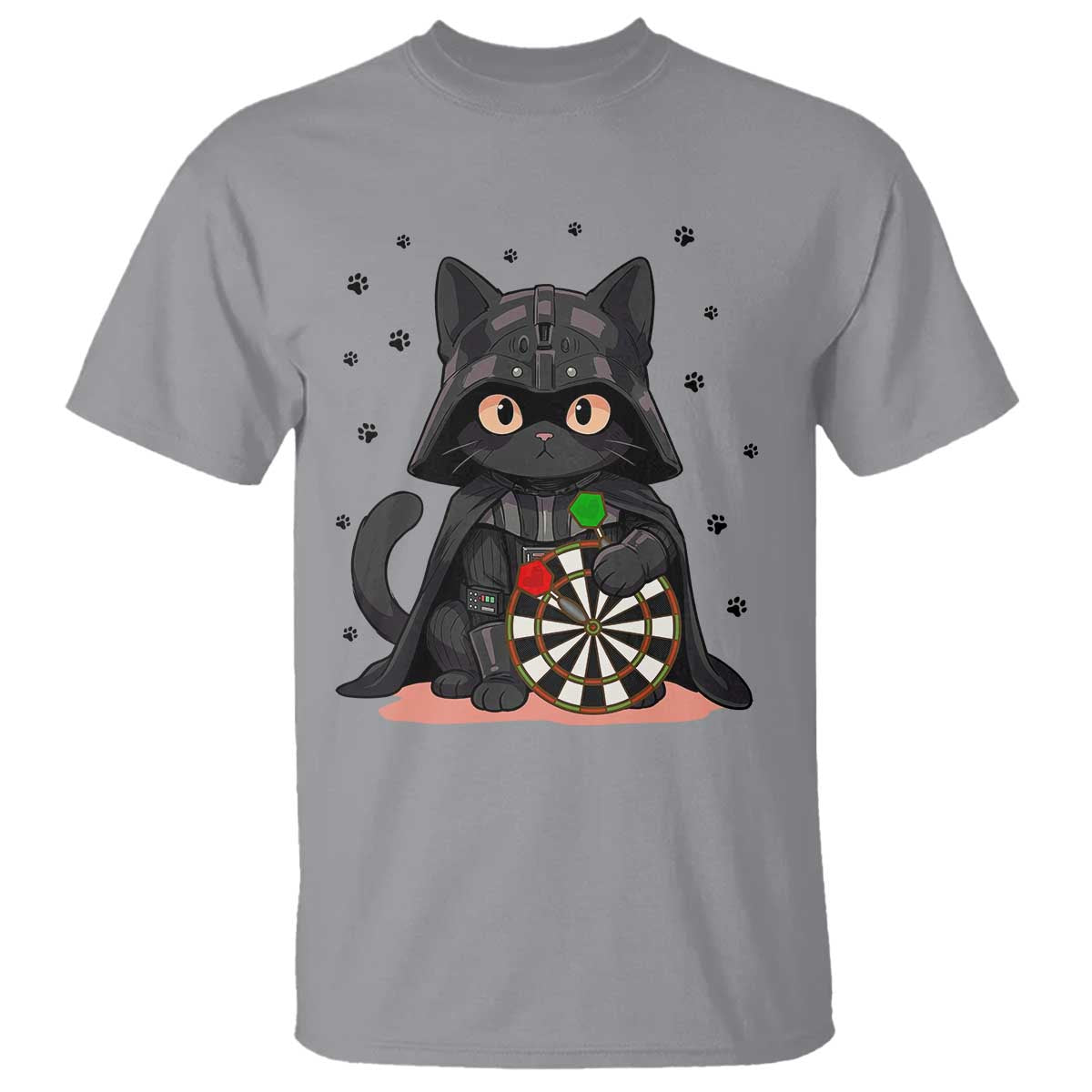 Dark Lord Cat Dartist Gift T Shirt Funny Sci Fi Dart Thrower Gift TS12 Sport Gray Print Your Wear
