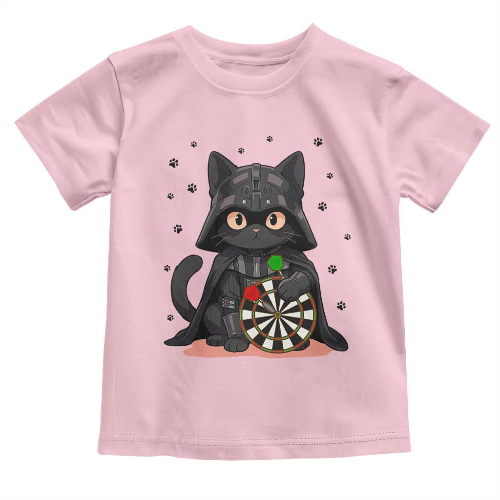 Dark Lord Cat Dartist Gift Toddler T Shirt Funny Sci Fi Dart Thrower Gift TS12 Light Pink Print Your Wear