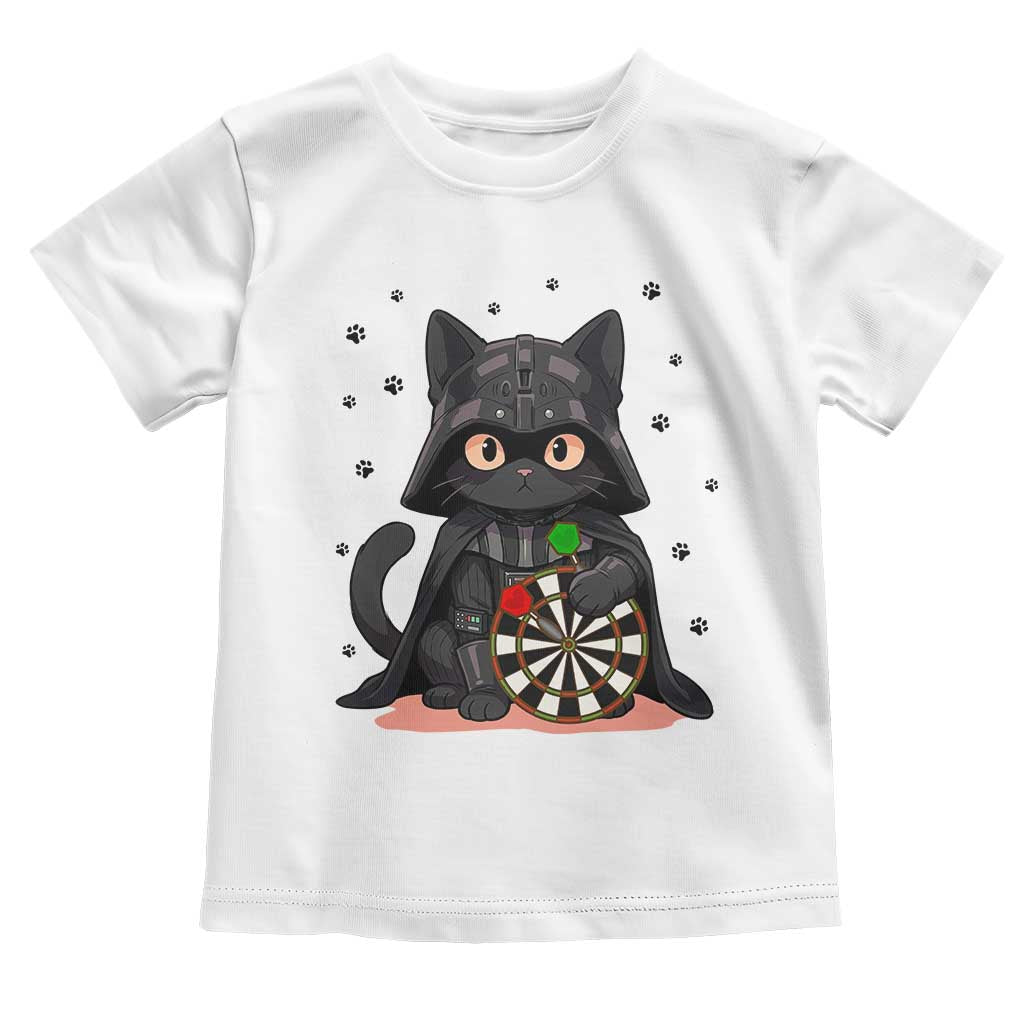 Dark Lord Cat Dartist Gift Toddler T Shirt Funny Sci Fi Dart Thrower Gift TS12 White Print Your Wear