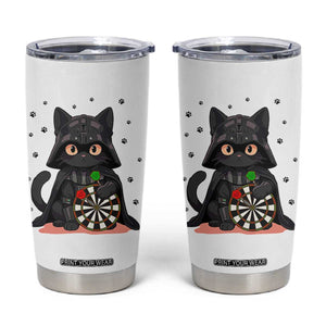 Dark Lord Cat Dartist Gift Tumbler Cup Funny Sci Fi Dart Thrower Gift TS12 White Print Your Wear