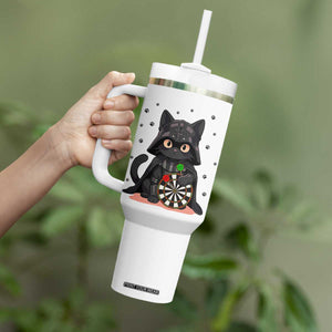 Dark Lord Cat Dartist Gift Tumbler With Handle Funny Sci Fi Dart Thrower Gift TS12 Print Your Wear
