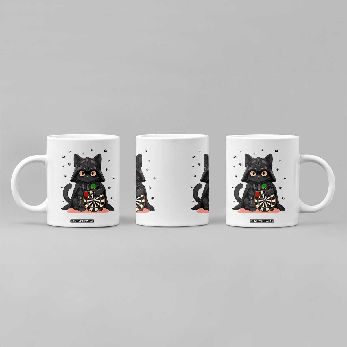 Dark Lord Cat Dartist Gift Coffee Mug Funny Sci Fi Dart Thrower Gift TS12 Print Your Wear
