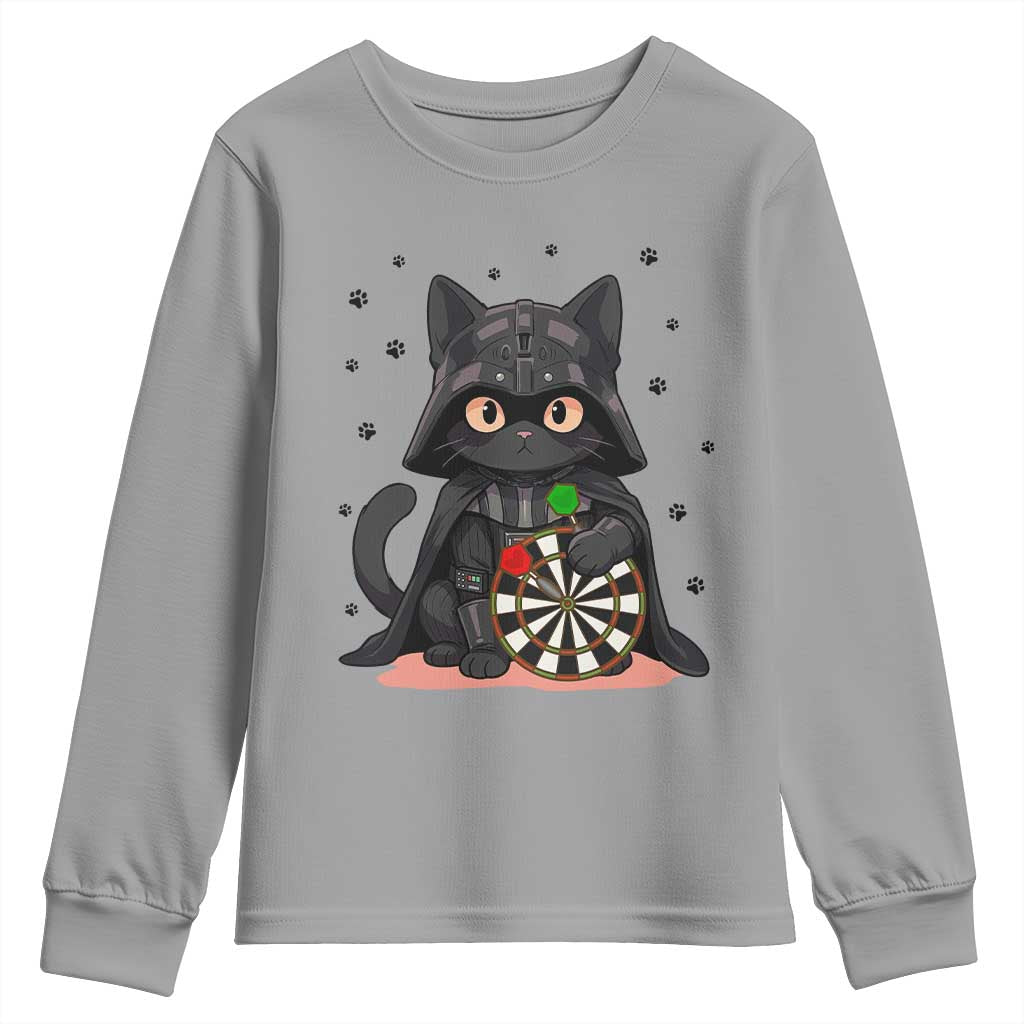 Dark Lord Cat Dartist Gift Youth Sweatshirt Funny Sci Fi Dart Thrower Gift TS12 Sport Gray Print Your Wear