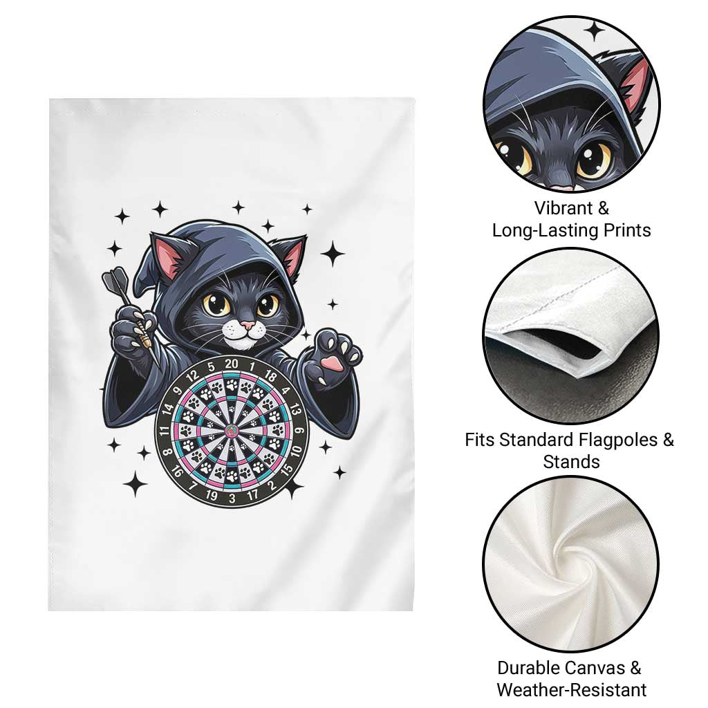 Funny Grim Reaper Cat Dart Player Garden Flag Gothic Dartist Gift TS12 Print Your Wear