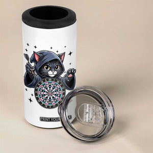 Funny Grim Reaper Cat Dart Player 4 in 1 Can Cooler Tumbler Gothic Dartist Gift TS12 Print Your Wear