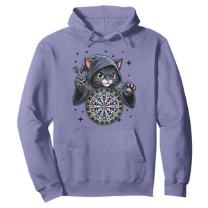 Funny Grim Reaper Cat Dart Player Hoodie Gothic Dartist Gift TS12 Violet Print Your Wear