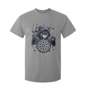 Funny Grim Reaper Cat Dart Player T Shirt For Kid Gothic Dartist Gift TS12 Sport Gray Print Your Wear