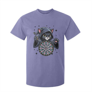 Funny Grim Reaper Cat Dart Player T Shirt For Kid Gothic Dartist Gift TS12 Violet Print Your Wear