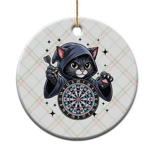 Funny Grim Reaper Cat Dart Player Ceramic Ornament Gothic Dartist Gift TS12 1pc Christmas Plaid Print Your Wear