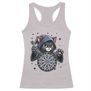 Funny Grim Reaper Cat Dart Player Racerback Tank Top Gothic Dartist Gift TS12 Ice Gray Print Your Wear