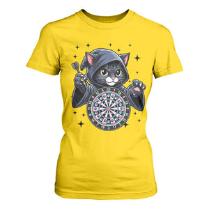 Funny Grim Reaper Cat Dart Player T Shirt For Women Gothic Dartist Gift TS12 Daisy Print Your Wear