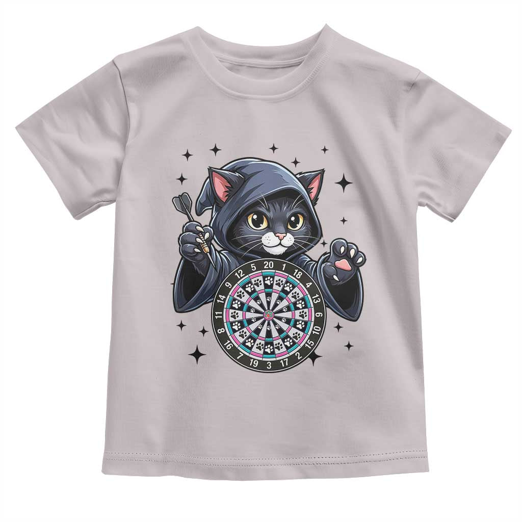 Funny Grim Reaper Cat Dart Player Toddler T Shirt Gothic Dartist Gift TS12 Ice Gray Print Your Wear