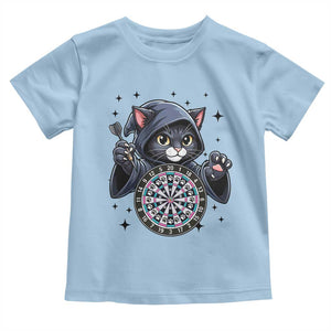 Funny Grim Reaper Cat Dart Player Toddler T Shirt Gothic Dartist Gift TS12 Light Blue Print Your Wear