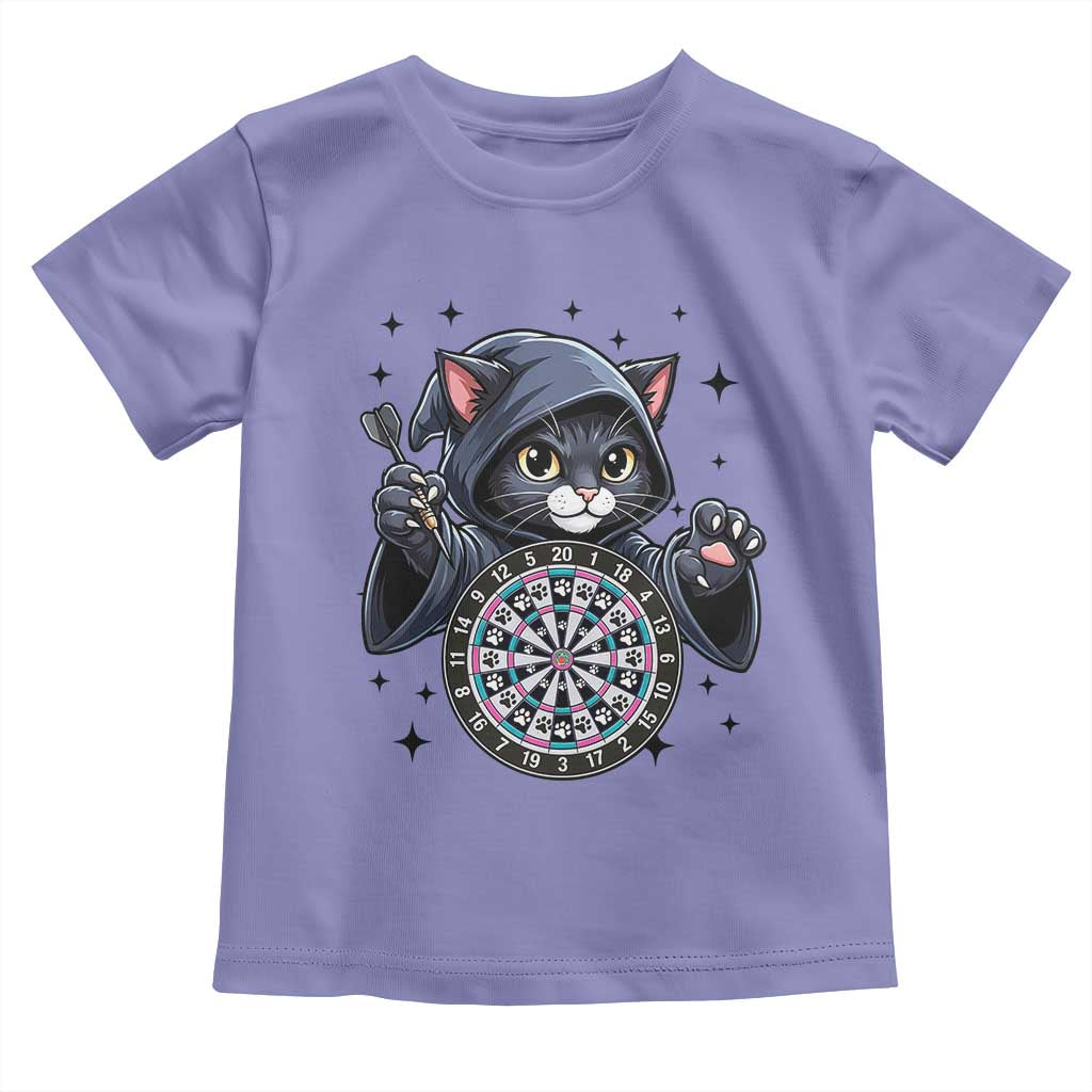 Funny Grim Reaper Cat Dart Player Toddler T Shirt Gothic Dartist Gift TS12 Violet Print Your Wear