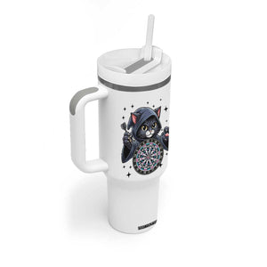 Funny Grim Reaper Cat Dart Player Tumbler With Handle Gothic Dartist Gift TS12 Print Your Wear