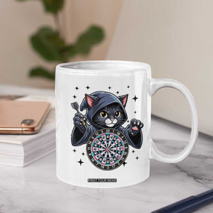 Funny Grim Reaper Cat Dart Player Coffee Mug Gothic Dartist Gift TS12 Print Your Wear
