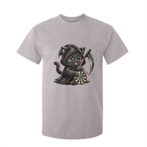 Dark Reaper Cat Throwing Darts T Shirt For Kid Funny Pub Game Gift TS12 Ice Gray Print Your Wear