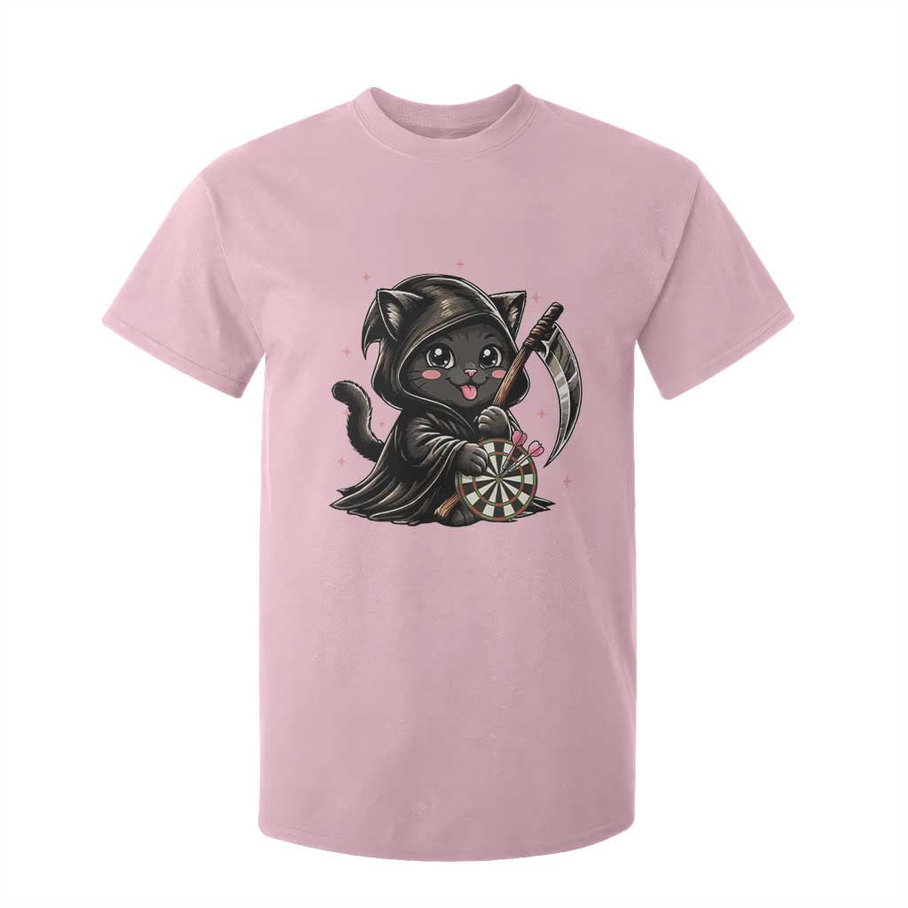 Dark Reaper Cat Throwing Darts T Shirt For Kid Funny Pub Game Gift - Print Your Wear