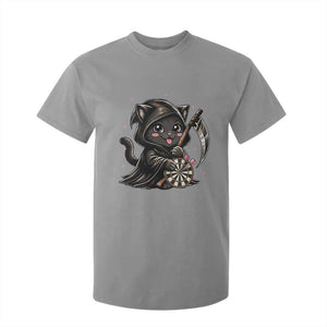 Dark Reaper Cat Throwing Darts T Shirt For Kid Funny Pub Game Gift - Print Your Wear