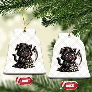 Dark Reaper Cat Throwing Darts Ceramic Ornament Funny Pub Game Gift - Print Your Wear