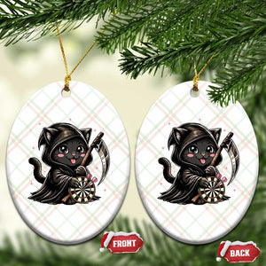 Dark Reaper Cat Throwing Darts Ceramic Ornament Funny Pub Game Gift TS12 Print Your Wear