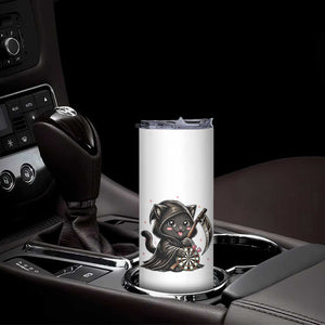 Dark Reaper Cat Throwing Darts Skinny Tumbler Funny Pub Game Gift TS12 Print Your Wear