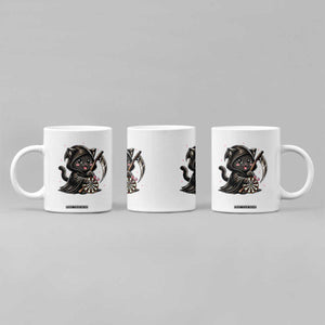Dark Reaper Cat Throwing Darts Coffee Mug Funny Pub Game Gift - Print Your Wear