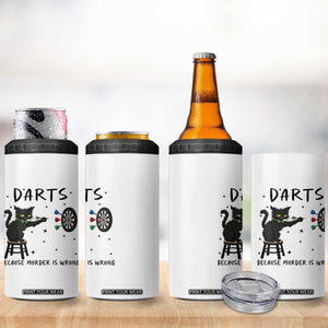 Funny Grumpy Cat Darts 4 in 1 Can Cooler Tumbler Because Murder Is Wrong TS12 Print Your Wear