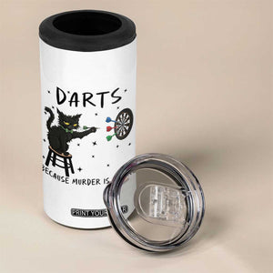 Funny Grumpy Cat Darts 4 in 1 Can Cooler Tumbler Because Murder Is Wrong TS12 Print Your Wear