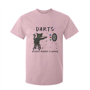 Funny Grumpy Cat Darts T Shirt For Kid Because Murder Is Wrong TS12 Light Pink Print Your Wear