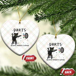 Funny Grumpy Cat Darts Ceramic Ornament Because Murder Is Wrong TS12 Print Your Wear
