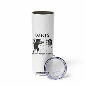 Funny Grumpy Cat Darts Skinny Tumbler Because Murder Is Wrong TS12 Print Your Wear