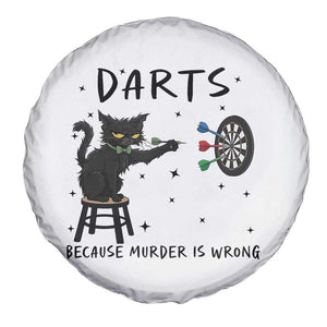 Funny Grumpy Cat Darts Spare Tire Cover Because Murder Is Wrong TS12 Print Your Wear