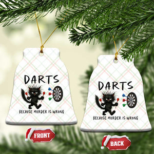 Funny Grumpy Cat Dart Player Ceramic Ornament Because Murder Is Wrong Pub Game Gift - Print Your Wear