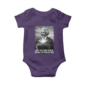 Frederick Douglass Baby Onesie Once You Learn To Read You Will Be Forever Free TS12 Purple Print Your Wear