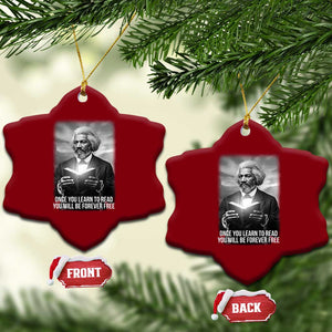 Frederick Douglass Ceramic Ornament Once You Learn To Read You Will Be Forever Free TS12 Print Your Wear