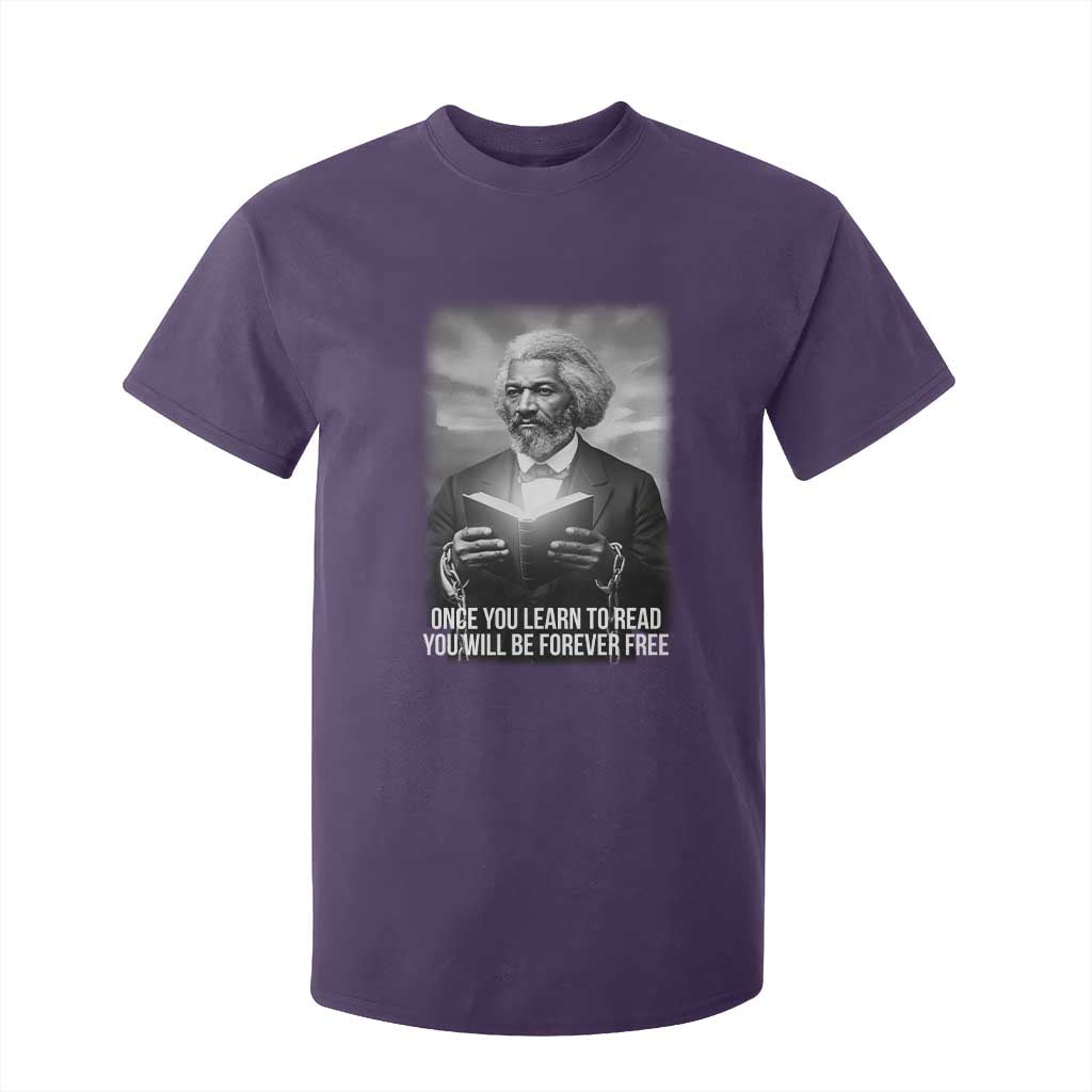 Frederick Douglass T Shirt For Kid Once You Learn To Read You Will Be Forever Free TS12 Purple Print Your Wear