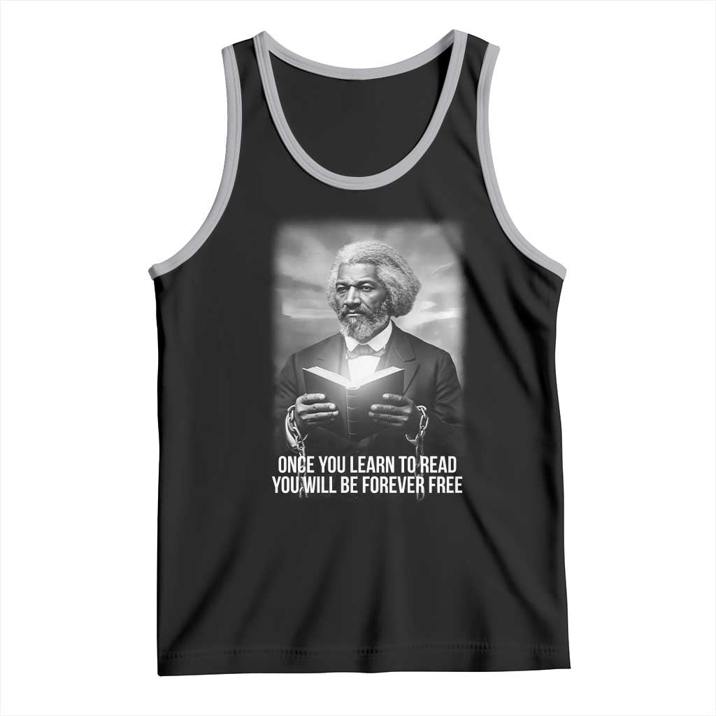 Frederick Douglass Tank Top Once You Learn To Read You Will Be Forever Free TS12 Black Athletic Heather Print Your Wear