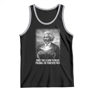 Frederick Douglass Tank Top Once You Learn To Read You Will Be Forever Free TS12 Black Athletic Heather Print Your Wear