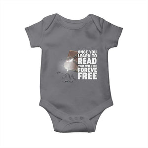 Frederick Douglass Freedom Quote Baby Onesie Once You Learn To Read TS12 Charcoal Print Your Wear