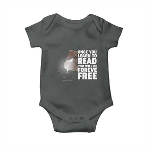 Frederick Douglass Freedom Quote Baby Onesie Once You Learn To Read TS12 Dark Heather Print Your Wear