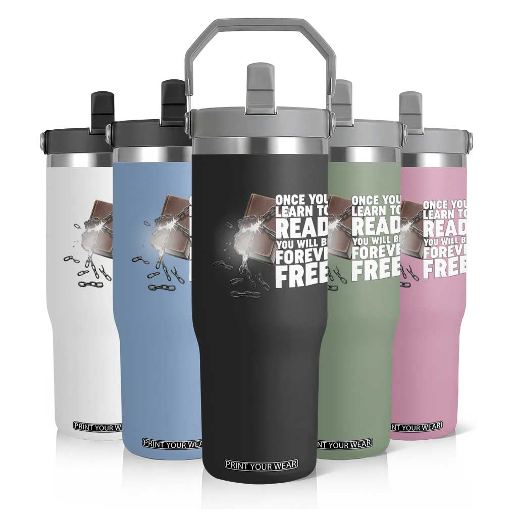 Frederick Douglass Freedom Quote Flip Straw Tumbler Once You Learn To Read TS12 Print Your Wear
