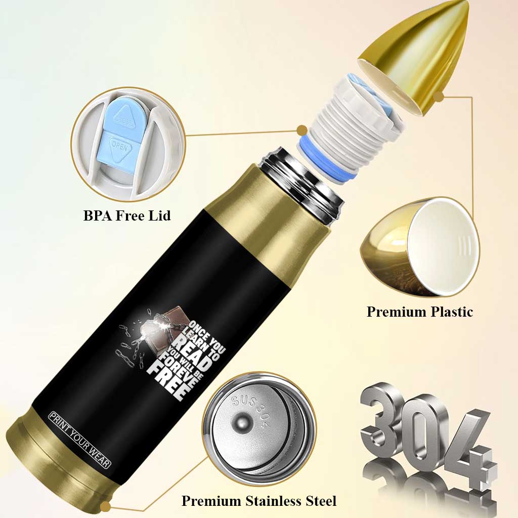 Frederick Douglass Freedom Quote Bullet Tumbler Once You Learn To Read TS12 Print Your Wear