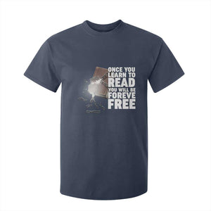Frederick Douglass Freedom Quote T Shirt For Kid Once You Learn To Read TS12 Navy Print Your Wear