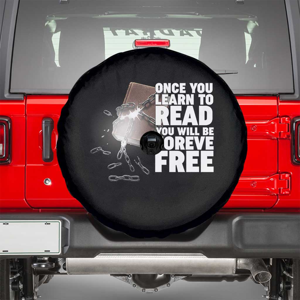 Frederick Douglass Freedom Quote Spare Tire Cover Once You Learn To Read TS12 Black Print Your Wear