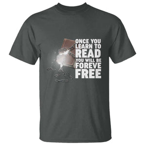 Frederick Douglass Freedom Quote T Shirt Once You Learn To Read TS12 Dark Heather Print Your Wear